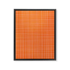 Mid Century Modern Simple Orange Irregular Woven Pattern Framed Canvas Print Gallery Image 6
