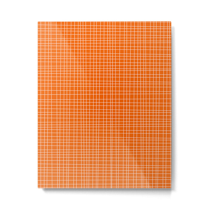 Mid Century Modern Simple Orange Irregular Woven Pattern Metal Print Gallery Image 1
