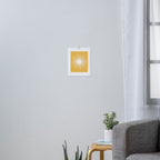 Mid Century Modern Sunburst - Minimalist Sun in Mustard Marigold Yellow and White Art Print Gallery Image 3