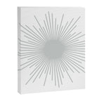Mid Century Modern Sunburst Sun in Light Gray on White Canvas Print Gallery Image 8