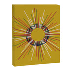 Mid Century Modern Sunburst Sun on Mustard Canvas Print Gallery Image 8