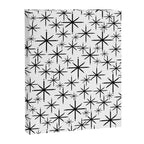 Mid Century Modern Twinkling Starburst Pattern in Black and White Canvas Print Gallery Image 8