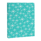 Mid Century Modern Twinkling Starburst Pattern in Robins Egg Turquoise Blue and White Canvas Print Gallery Image 8