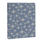 Mid Century Modern Twinkling Stars Retro Atomic Pattern in Stone Blue and Cream Canvas Print Gallery Image 8