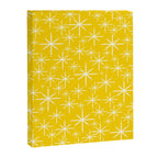 Mid Century Modern Twinkling Stars Retro Atomic Pattern in Yellow Canvas Print Gallery Image 8