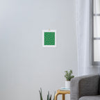 Mid Century Modern Twinkling Stars Retro Atomic Pattern Pink and Green Art Print Gallery Image 3