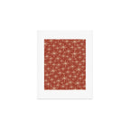 Mid Century Modern Twinkling Stars Retro Atomic Rust Pattern Art Print Gallery Image 1