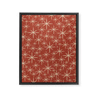 Mid Century Modern Twinkling Stars Retro Atomic Rust Pattern Framed Canvas Print Gallery Image 8
