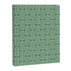 Mid Century Modern Woven Link Pattern in Green Canvas Print Gallery Image 6