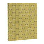 Mid Century Modern Woven Link Pattern in Olive Chartreuse Canvas Print Gallery Image 6
