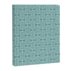 Mid Century Modern Woven Link Pattern in Teal Canvas Print Gallery Image 6