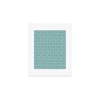 Mid Century Modern Woven Link Pattern in Teal Art Print Gallery Image 1