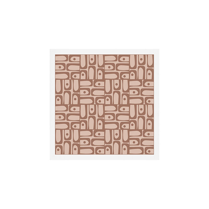 Mid Century Piquet Pattern Inspired by PANTONE 17 1230 Color of the Year Mocha Mousse Art Print Gallery Image 1