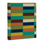 Mid Mod Blocks - Mid-century Modern Geometric Pattern in Mustard, Olive, Teal, and Orange Canvas Print Gallery Image 8