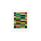 Mid Mod Blocks - Mid-century Modern Geometric Pattern in Mustard, Olive, Teal, and Orange Art Print Gallery Image 1