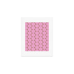 Mid Mod Dots Contemporary Pattern in Pink and Mocha Brown Art Print Gallery Image 1
