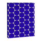 Mid Mod Dots Retro Contemporary Pattern in Cobalt Blue and Beige Canvas Print Gallery Image 8