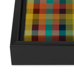 Mid Mod Retro Check Pattern Framed Canvas Print Gallery Image 3