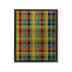 Mid Mod Retro Check Pattern Framed Canvas Print Gallery Image 8