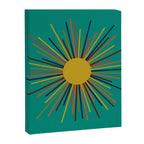 Mid Mod Sun II on Turquoise Teal Canvas Print Gallery Image 8