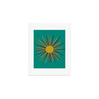 Mid Mod Sun II on Turquoise Teal Art Print Gallery Image 1