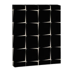 Midcentury Flux Minimalist Pattern in Black and Almond Cream Canvas Print Gallery Image 8