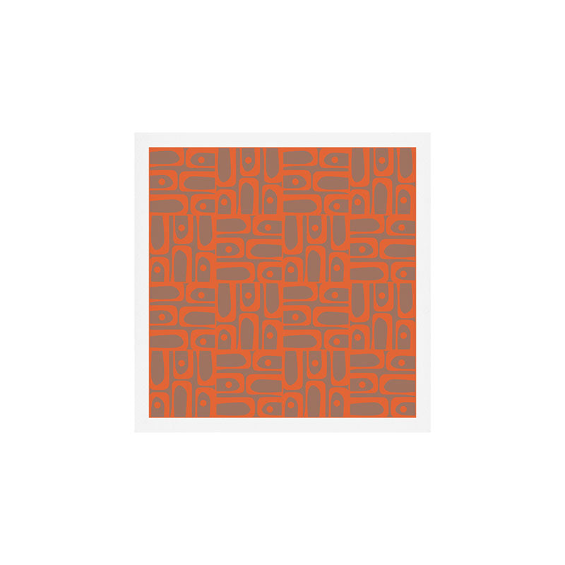 Midcentury Mid Mod Piquet Inspired by PANTONE 17 1230 Color of the Year Mocha Mousse Art Print Gallery Image 1
