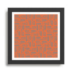 Midcentury Mid Mod Piquet Inspired by PANTONE 17 1230 Color of the Year Mocha Mousse Framed Art Print Gallery Image 1