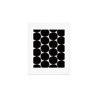 Mid-Century Mod Minimalist Dot Pattern in Black and Almond Cream Art Print Gallery Image 1