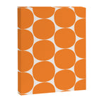 Mid-Century Mod Minimalist Dot Pattern in Orange Canvas Print Gallery Image 6