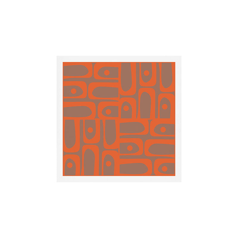 Midcentury Mod Piquet 9 Inspired by PANTONE 17 1230 Color of the Year Mocha Mousse Art Print Gallery Image 1
