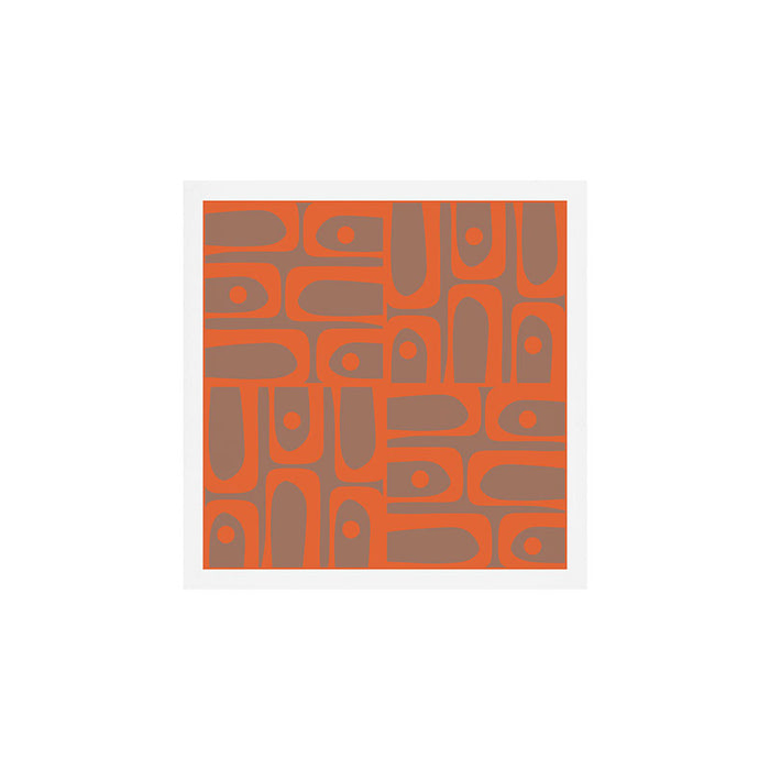 Midcentury Mod Piquet 9 Inspired by PANTONE 17 1230 Color of the Year Mocha Mousse Art Print Gallery Image 1