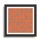 Midcentury Mod Piquet 9 Inspired by PANTONE 17 1230 Color of the Year Mocha Mousse Framed Art Print Gallery Image 1