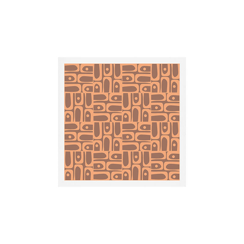 Midcentury Mod Piquet Inspired by PANTONE 17 1230 Color of the Year Mocha Mousse Art Print Gallery Image 1