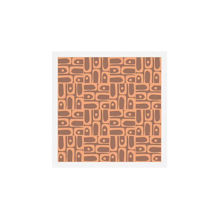 Midcentury Mod Piquet Inspired by PANTONE 17 1230 Color of the Year Mocha Mousse Art Print Gallery Image 1