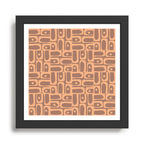 Midcentury Mod Piquet Inspired by PANTONE 17 1230 Color of the Year Mocha Mousse Framed Art Print Gallery Image 1
