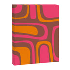 Mid-Century Modern Abstract Palm Springs Eclectic Pattern in Pink Brown Orange Canvas Print Gallery Image 8