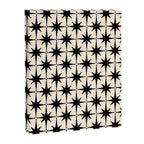 Midcentury Modern Atomic Age Starburst Pattern in Black and Almond Cream Canvas Print Gallery Image 6