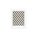 Midcentury Modern Atomic Age Starburst Pattern in Black and Almond Cream Art Print Gallery Image 1