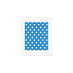 Midcentury Modern Atomic Age Starburst Pattern in Blue Art Print Gallery Image 1