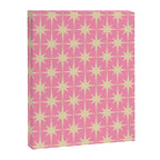 Midcentury Modern Atomic Age Starburst Star Pattern in Pink and Cream Canvas Print Gallery Image 6