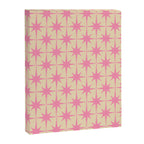  Midcentury Modern Atomic Age Starburst Star Pattern Pink and Cream Canvas Print Gallery Image 6