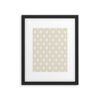 Midcentury Modern Atomic Starburst Pattern Beige Cream  Framed Art Print Gallery Image 5