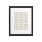 Midcentury Modern Atomic Starburst Pattern in Beige and White  Framed Art Print Gallery Image 5