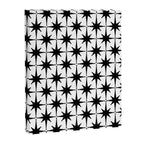Midcentury Modern Atomic Starburst Pattern in Black and White Canvas Print Gallery Image 6