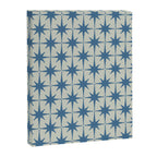 Midcentury Modern Atomic Starburst Pattern in Blue Greige Canvas Print Gallery Image 6