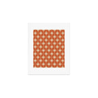 Midcentury Modern Atomic Starburst Pattern in Mid Mod Burnt Orange and Beige Art Print Gallery Image 1