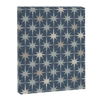 Midcentury Modern Atomic Starburst Pattern in Neutral Blue Gray Tones Canvas Print Gallery Image 6