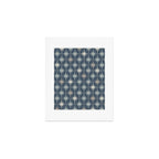 Midcentury Modern Atomic Starburst Pattern in Neutral Blue Gray Tones Art Print Gallery Image 1