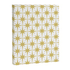 Midcentury Modern Atomic Starburst Pattern in Retro Gold and White Canvas Print Gallery Image 6